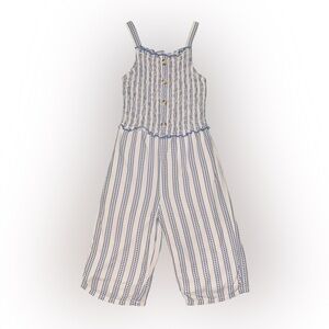 Wonder Nation Girls Smocked Bodice Jumpsuit Size: 3T